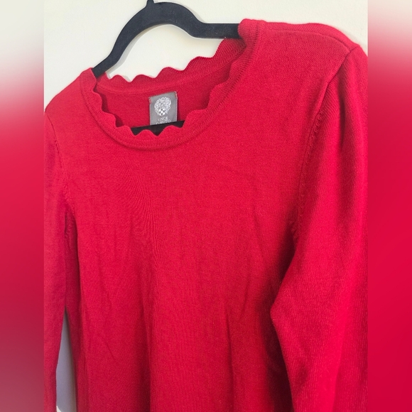 Vince Camuto - Red Long Sleeve Dress - Size Medium - Picture 2 of 5